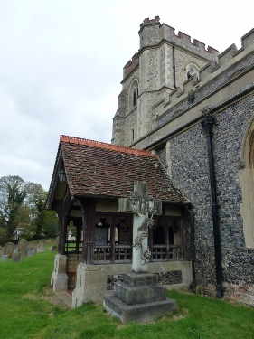 The porch of St Mary's Church in King's Walden